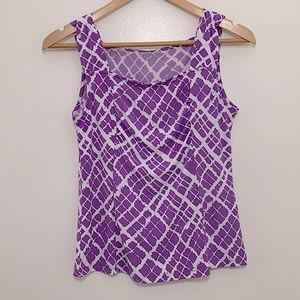 4/$25 Women’s Olivia Lauren Casual Lavender and White Sleeveless Top  S